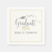 シンプル台本卒業パーティカスタムー スタンダードカクテルナプキン (正面)