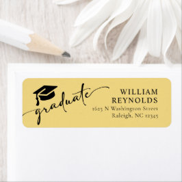 シンプル台本卒業住所 シール