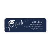 シンプル台本卒業住所 シール (正面)