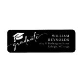 シンプル台本卒業住所 シール (正面)