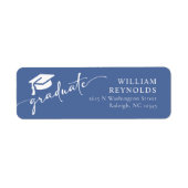 シンプル台本卒業住所 シール (正面)