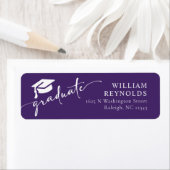 シンプル台本卒業住所 シール (インサイチュ)