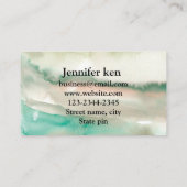 シンプル台紙水色フラットロイヤリティカード ロイヤリティカード (裏面)