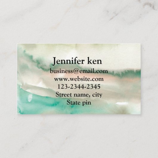 シンプル台紙水色フラットロイヤリティカード ロイヤリティカード (裏面)