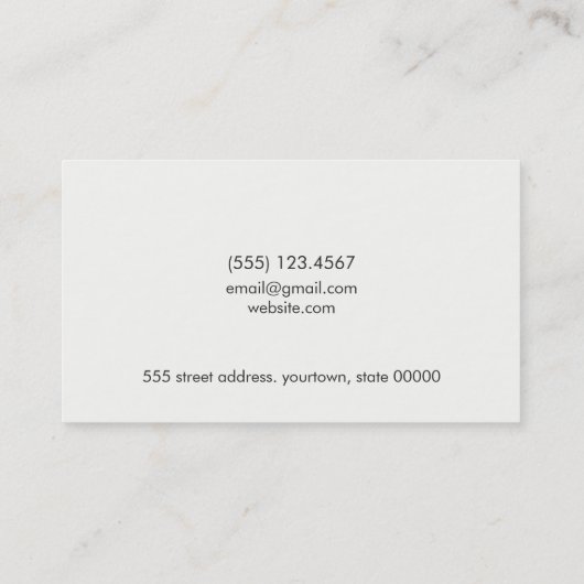 シンプル司祭司十字架黒番 名刺 (裏面)