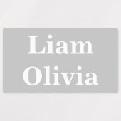 シンプル名の防水の衣類ラベル ラベル (デザイン2)