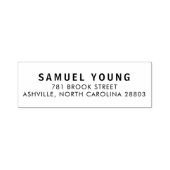 シンプル名はっきりした業務差出人住所 セルフインキングスタンプ (デザイン)