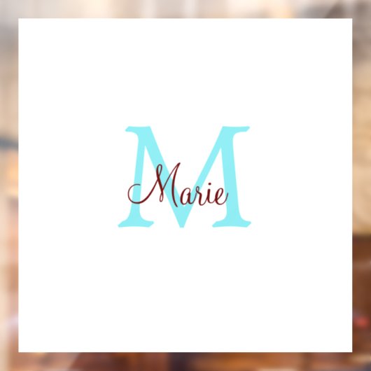 シンプル名を付け加えミニマルるモノグラムピンク赤い投げ ウィンドウサイン (シート2)