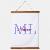 シンプル名を付け加えミニマルるモノグラムピンク赤い投げ 吊り下げ型タペストリー (正面)