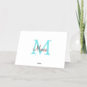 シンプル名を付け加えミニマルるモノグラムピンク赤い投げ 箔シーズンカード (裏面)