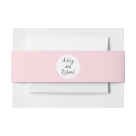 シンプル名エレガント赤面結婚pink 招待状ベリーバンド