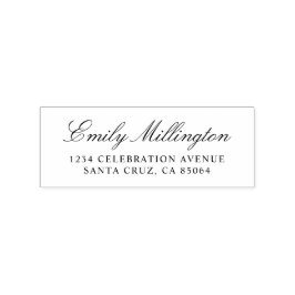 シンプル名スエレガントクリプト差出人住所 ラバースタンプ