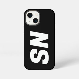 シンプル名スタイリッシュモダンモノグラムミニマルブラック iPhone 13 MINIケース