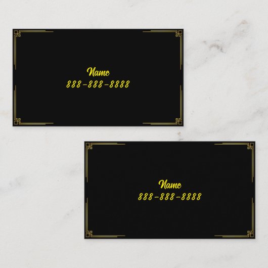 シンプル名ファンシーと名刺 名刺 (正面/裏面)