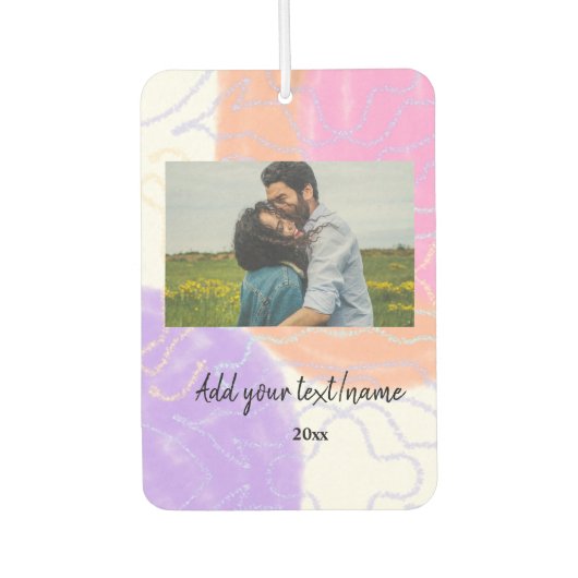 シンプル名ミニマルカスタマイズモノグラム対th カーエアーフレッシュナー (正面)