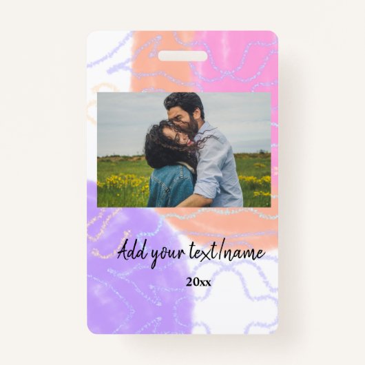 シンプル名ミニマルカスタマイズモノグラム対th バッジ (正面)