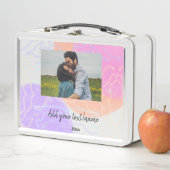 シンプル名ミニマルカスタマイズモノグラム対th メタルランチボックス (インサイチュ)