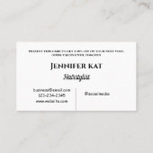 シンプル名ミニマル前の追加文字 割引カード (裏面)