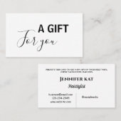 シンプル名ミニマル前の追加文字 割引カード (正面/裏面)