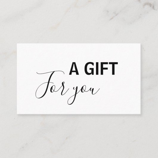 シンプル名ミニマル前の追加文字 割引カード (正面)