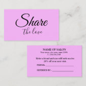 シンプル名ミニマル前アドレス共有loveを 紹介カード (正面/裏面)