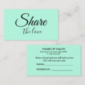 シンプル名ミニマル前アドレス共有loveを 紹介カード (正面/裏面)