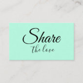 シンプル名ミニマル前アドレス共有loveを 紹介カード (正面)