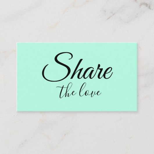 シンプル名ミニマル前アドレス共有loveを 紹介カード (正面)