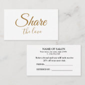 シンプル名ミニマル前アドレス共有loveを 紹介カード (正面/裏面)