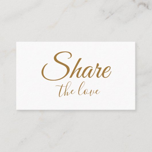 シンプル名ミニマル前アドレス共有loveを 紹介カード (正面)