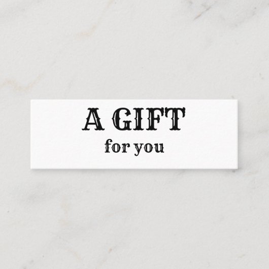 シンプル名ミニマル前文字のアドレスロゴを追加 スキニー名刺 (正面)