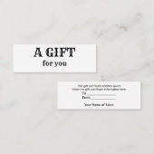 シンプル名ミニマル前文字のアドレスロゴを追加 スキニー名刺 (正面/裏面)