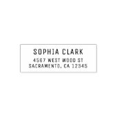 シンプル名モダンと差出人住所 セルフインキングスタンプ (デザイン)