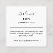 シンプル名モダン刺 スクエア名刺 (裏面)