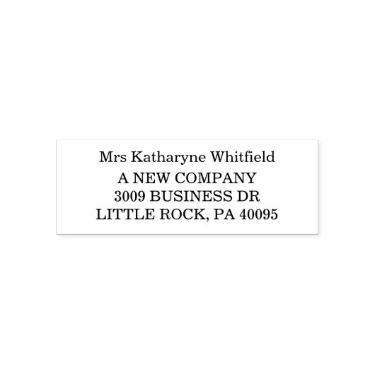 シンプル名モダン前とアドレス情報 セルフインキングスタンプ (デザイン)