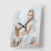 シンプル名モダン前写真 スクエア壁時計 (傾斜)