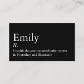 シンプル名モダン定義カスタムQRコード 名刺 (正面)