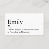 シンプル名モダン定義カスタムQRコード 名刺 (正面)