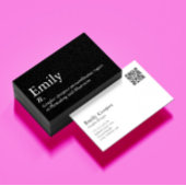 シンプル名モダン定義カスタムQRコード 名刺