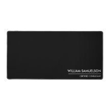 シンプル名モノグラム2行のカスタム文字ブラック