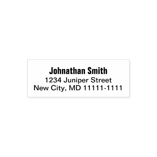 シンプル名個人差出人住所テンプレート セルフインキングスタンプ (デザイン)