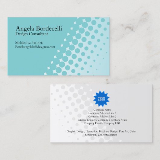 シンプル名刺のハーフトーン 名刺 (正面/裏面)