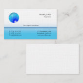 シンプル名刺テンプレート(青) 名刺 (正面/裏面)