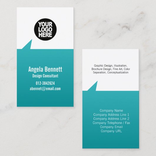 シンプル名刺ポイントの幾何形状 名刺 (正面/裏面)