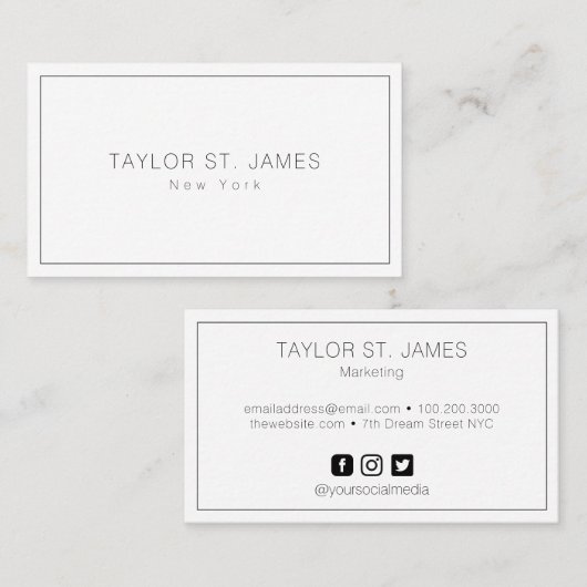 シンプル名刺 名刺 (正面/裏面)