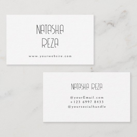 シンプル名刺 名刺 (正面/裏面)