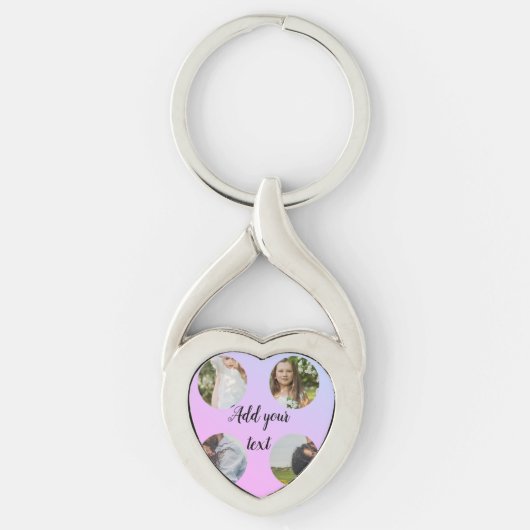 シンプル名前のフミニマルォトコラージュ文字    キーホルダー (正面)