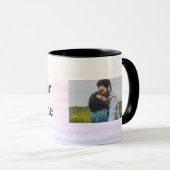 シンプル名前のミニマルフォトウォーターカラーコフを追加 マグカップ (正面右)