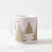 シンプル名前はモダン可愛いニュートラルキャビン金ゴールド コーヒーマグカップ (正面左)