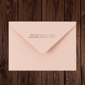 シンプル名前をカスタムすると差出人住所 ラバースタンプ